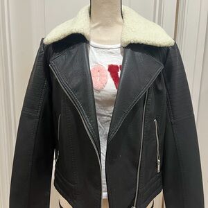 FAUX LEATHER BIKER’S JACKET